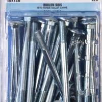 Boulon bois tête ronde collet carré classe 4.8 en acier zingué 10 x 120 mm - Gedimat - NORAIL