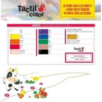 Coffret peinture aux doigts Tactil Color 6 x 20ml - PÉBÉO