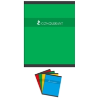 Cahier de Devoirs 17x22cm Petits Carreaux 96 Pages Agrafées Coloris aléatoires