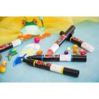 Lot de 6 Marqueurs Dragees Acrylique Brillante Multi Surfaces Pointe 0,7/4mm