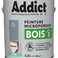 Peinture bois satinée glycéro ADDICT gris minéral - Gedimat - RECA