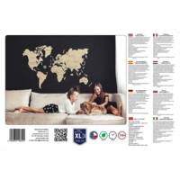 Carte Du Monde En Bois - Taille Xl - Puzzle 3d