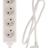 Bloc multiprises standard sans interrupteur blanc 4x16A 1m - Gedimat - ZENITECH