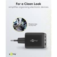 Chargeur Rapide Multiport USB-C™ PD GaN Nano (65 W) noir 2x ports USB-C™