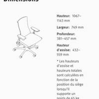Fauteuil Embody Herman MILLER avec accoudoirs