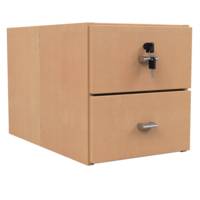 Caisson 2 tiroirs NOVA mélaminé - L32xP55xH35 cm - Aulne naturel - MOBIDECOR