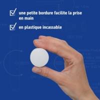 Pack 2 Aimants Solid Rond Ø 38 mm, 2,5 kg Puissance Blanc