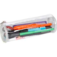 Trousse Plastique Ronde Diam 7 x 22 cm Transparente