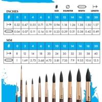 Pinceau artiste NEPTUNE manche court rond 2
