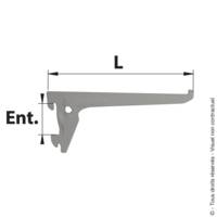 Console simple blanc entraxe 50mm - Gedimat - AFBAT