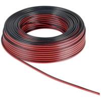 Bobine 25 m Câble Haut Parleur Cu 2 x 0,5 mm² Noir Rouge