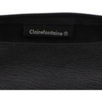 Trousse ronde CUIR NOIR VIEILLI Diam 5,5x22 cm