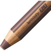 Crayon WOODY 3 en 1 Extra large Terre de Sienne brûlée - STABILO