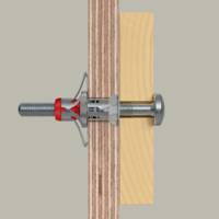 Cheville bi-matière DUOHM 4 x 55 pour corps creux, avec vis à tête cylindrique, empreinte TX - Gedimat - FISCHER