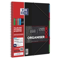 Cahier Trieur OrganiserBook connecté Scribzee 160 pages 5x5 A4+ Coloris Aléatoire
