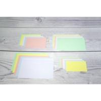 Etui de 100 fiches - bristol ligné non perforé 100x150mm - Couleurs assorties