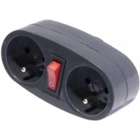 Multiprise Biplite 2 x 16 A avec Interrupteur - Anthracite