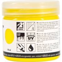 Pot 140ml Peinture Acrylique MAT pub Jaune Primaire