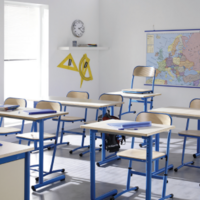 Chaise SAKI HR en Bois - Assise et Dossier Blueprotech® avec Piètement Époxy Réglable - T3 à T6