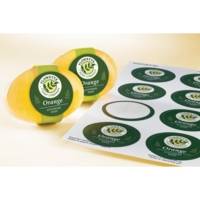 Boite de 120 étiquettes rondes blanc brillant Diam 60 mm jet d'encre