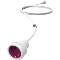 PowerExtention 5 m blanc magenta Type F interrupteur rotatif