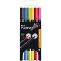 BIC Feutre DUAL BRUSH, 2en1, étui de 12, couleurs assorties