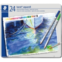 Étui métallique de 24 crayon aquarellable karat aquarelle - STAEDTLER