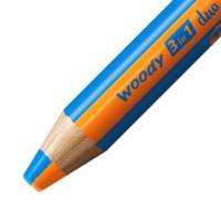 Crayon multi-talents  woody 3 in 1 duo - orange-bleu