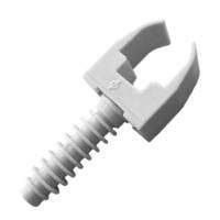 Clip pour tube+chevilles D20mm gris - Gedimat - DEBFLEX