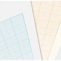 Pochette vélin millimétré bleu/bistre A4 12 Feuilles 90g