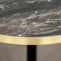 Plateau de table rond Marbre Royal & laiton - RestooTab