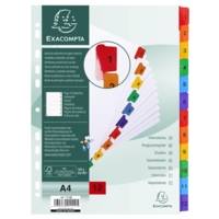 Intercalaires Imprimés numériques carte blanche 160g- 12 positions - A4 Blanc