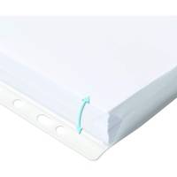 Sachet de 10 pochettes plan à soufflet rabat A4 PP 0,2 mm