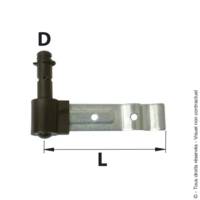 Gond à sceller composite noir D14 - 115mm - Gedimat