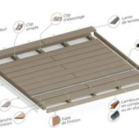 Clip simple + vis inox pour lambourde bois composite - sachet de 30 pièces - Gedimat - SILVADEC