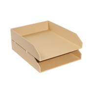 Lot de 2 corbeilles à courrier OfficeByMe - Beige