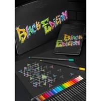 Boîte métal de 24 crayons couleur Black Edition