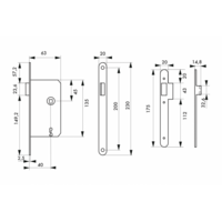 Serrure magnétique à encastrer 1 clé pêne dormant 1/2 tour - Gedimat - THIRARD