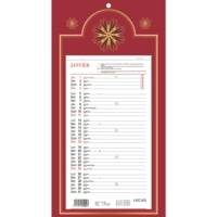 Calendrier mural mensuel 16 x 33 cm  12 Feuilles coloris aléatoire