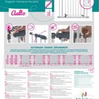 Barrière de protection AALTO pour enfants métal blanc - h.77 cm l.73 à 81 cm - Gedimat