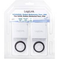 Lot de 2 minuteurs mécaniques IP44 Extérieur Blanc