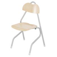 Chaise TEMPO assise et dossier bois Blueprotech® piètement aluminium époxy - T5 - Noir sablé - Mobidecor