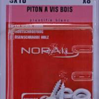 Piton plastifié blanc 3 x 16 mm - Gedimat - NORAIL