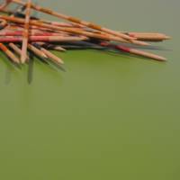 Mange-debout pied noir 60x60cm vert lime - intérieur - RestooTab