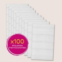 Lot de 100 Etiquettes Vetement Vierge Thermocollantes Inscriptibles Blanc
