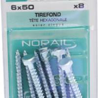 Tirefond tête hexagonale acier zingué 6 x 50 mm - Gedimat - NORAIL