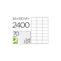 Boîte de 2400 Étiquette adhésive 70x35mm Jet d'encre Laser Copieur Blanc