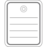 étiquettes pour marchandises, 48 x 65 mm, avec oeillet