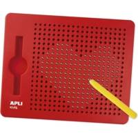 Ardoise magnétique 21 x 17cm rouge avec 10 fiches dessin