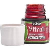 Flacon 45ml peinture VITRAIL transparent CRAMOISI - PÉBÉO